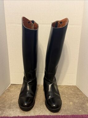 Steeds Tall Black Leather Equestrian Riding Boots